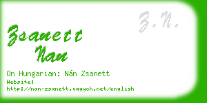 zsanett nan business card